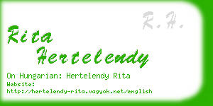 rita hertelendy business card